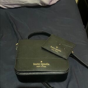 Kate Spade Black Bag with Cardholder Set